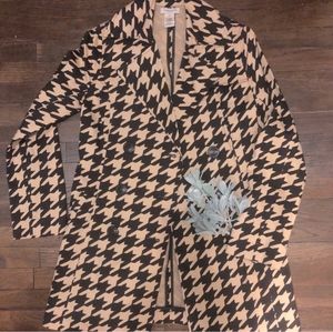 Women’s houndstooth Pea coat